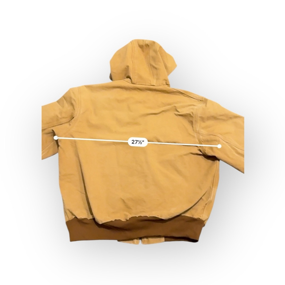 Vintage Carhartt J131 BRN Hooded Duck Jacket Sz XL USA Made Union Quilted Lined - Picture 6 of 9